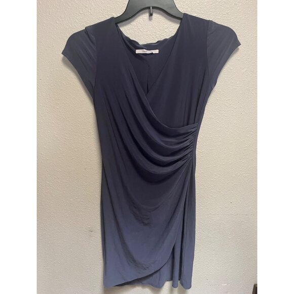 41 Hawthorn Draped Front Dress - Small - Gray colo Polyester & Spandex Blend Mad - Picture 5 of 8